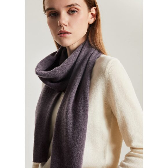 Women's Scarf 100% Cashmere Knitted Scarf Shawl Plant Dyeing 6438 - Picture 2 of 7